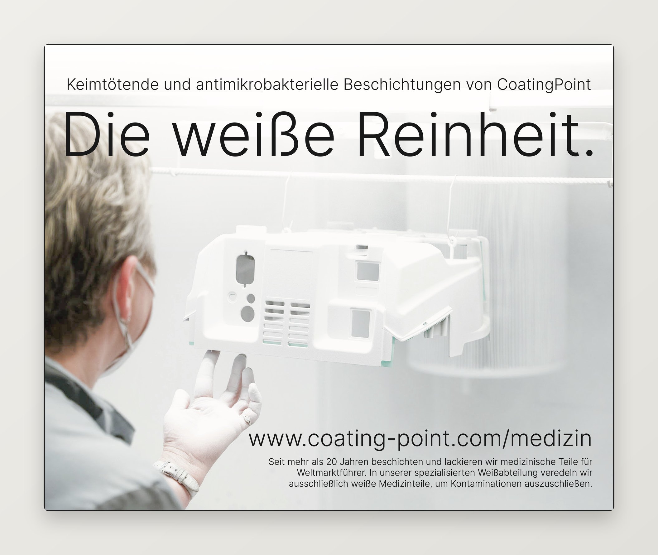 Coating Point: Anzeige „Die weiße Reinheit“