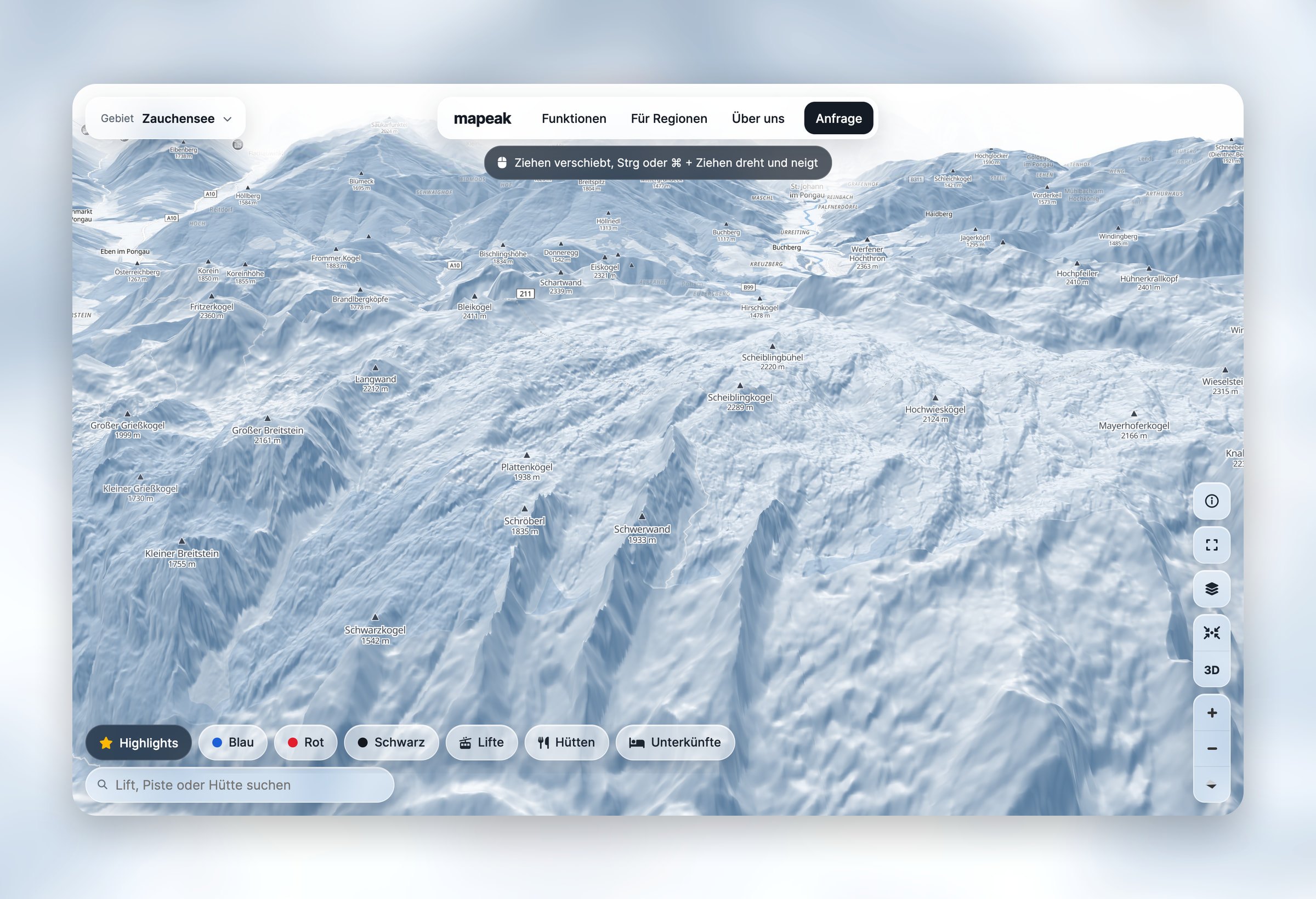 mapeak: Website