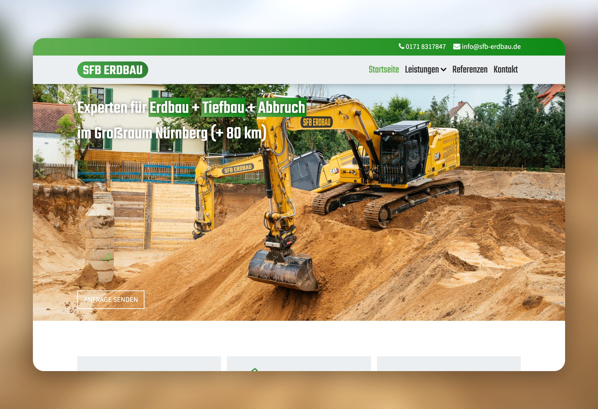 SFB Erdbau: Website