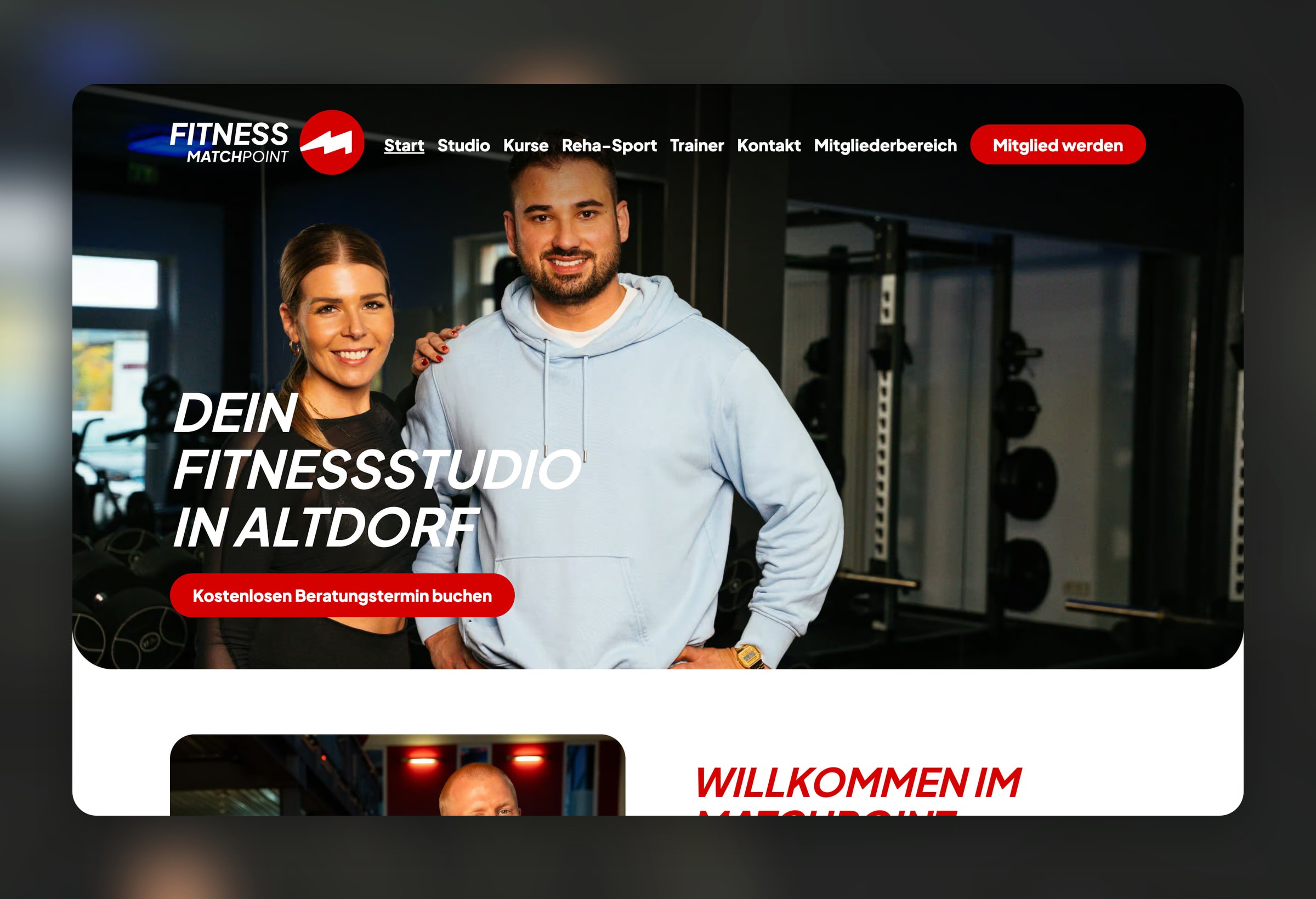 Fitness MatchPoint: Website