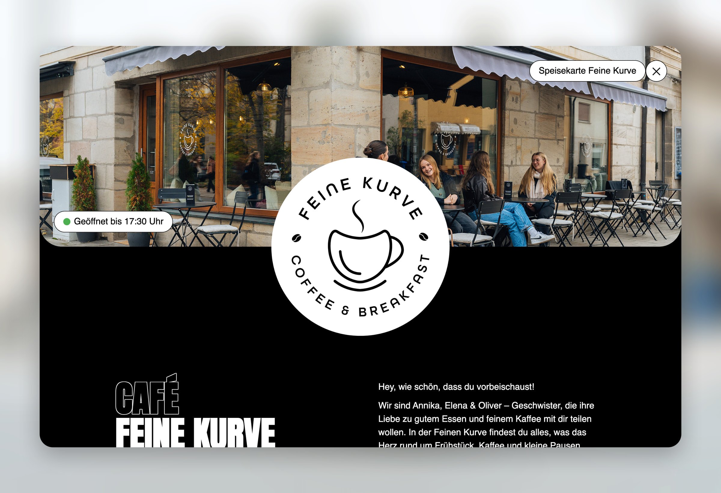 Café Feine Kurve: Website