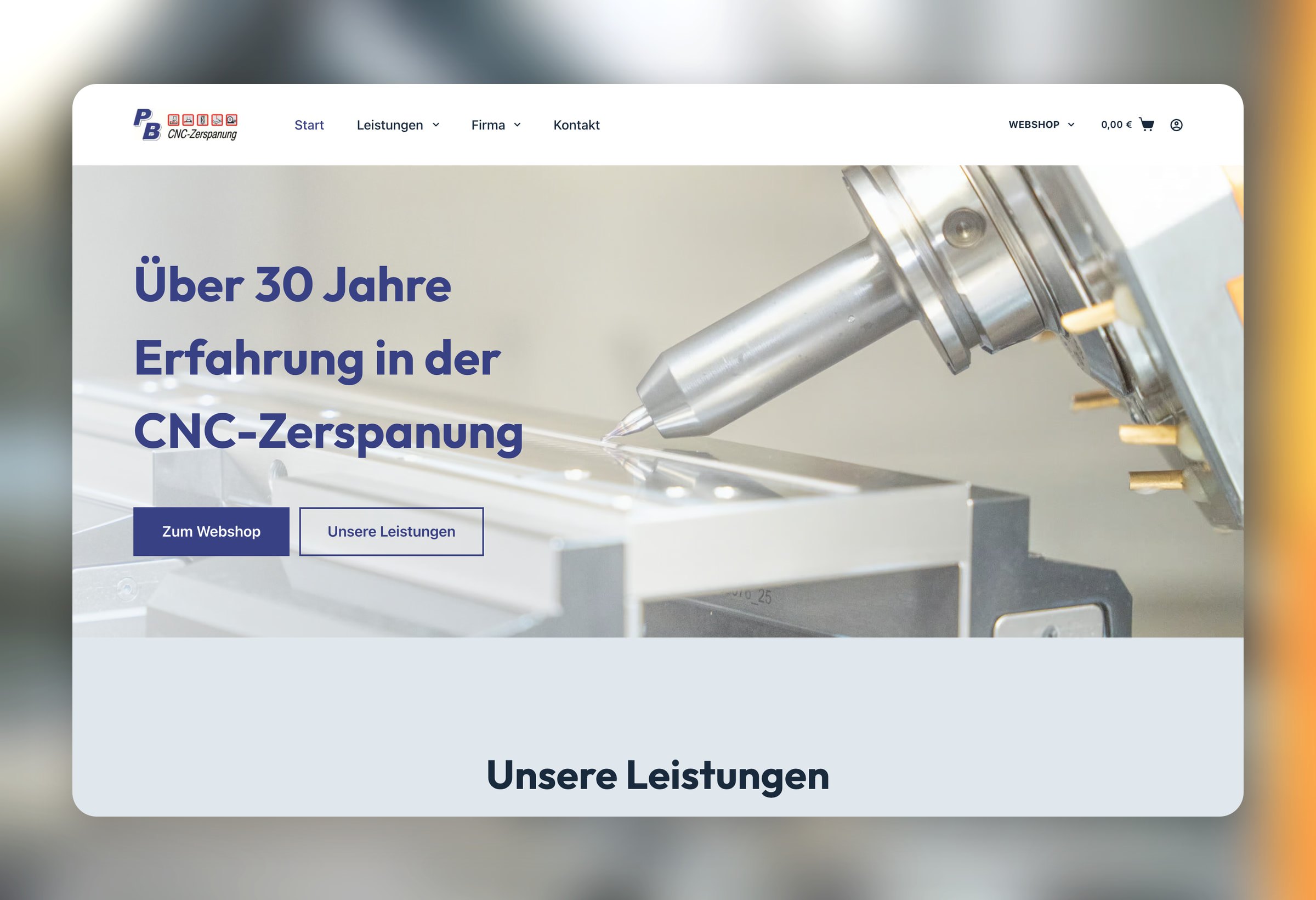 PB CNC-Zerspanung: Webshop